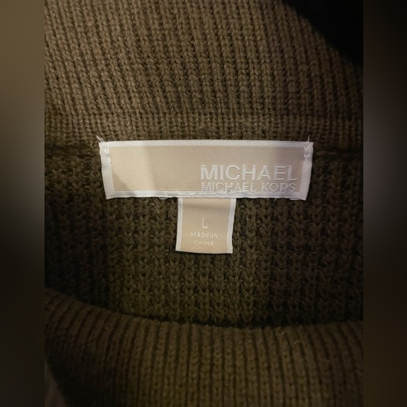 Michael Kors Olive Knit Sweater L - Picture 3 of 8